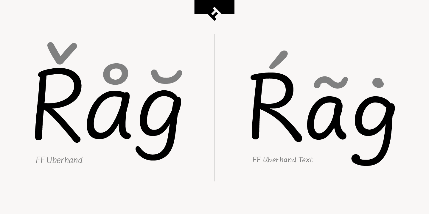 Beispiel einer FF Uberhand Pro Regular-Schriftart